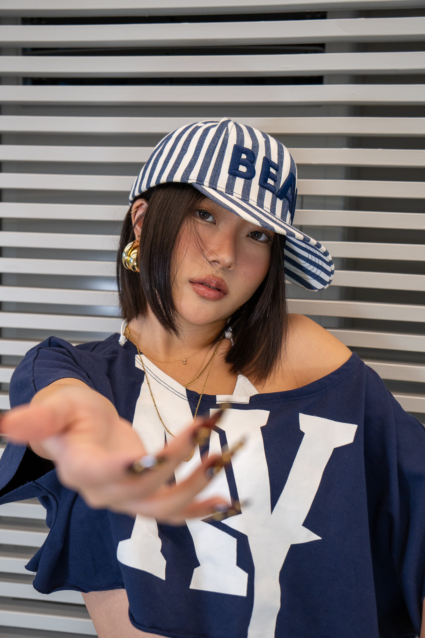 Close-up fashion portrait
